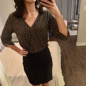 Polka dot work blouse